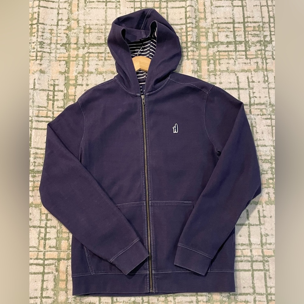 Johnnie O Men’s full zip hoodie, navy size M